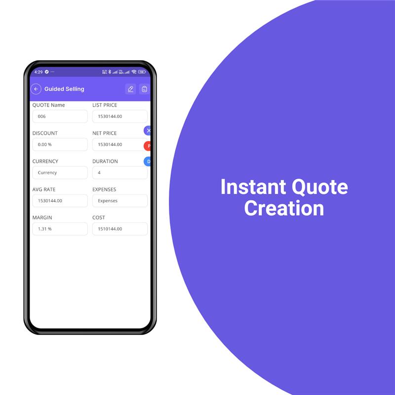 Instant Quote Creation